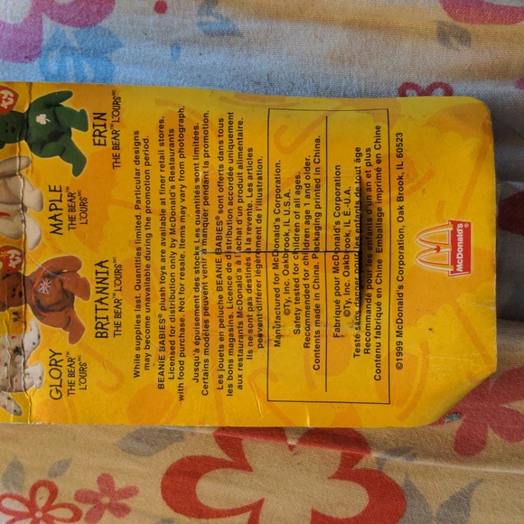 1999 Mc Donalds Bear Ty Brittannia The Bear Sealed - Picture 5 of 10